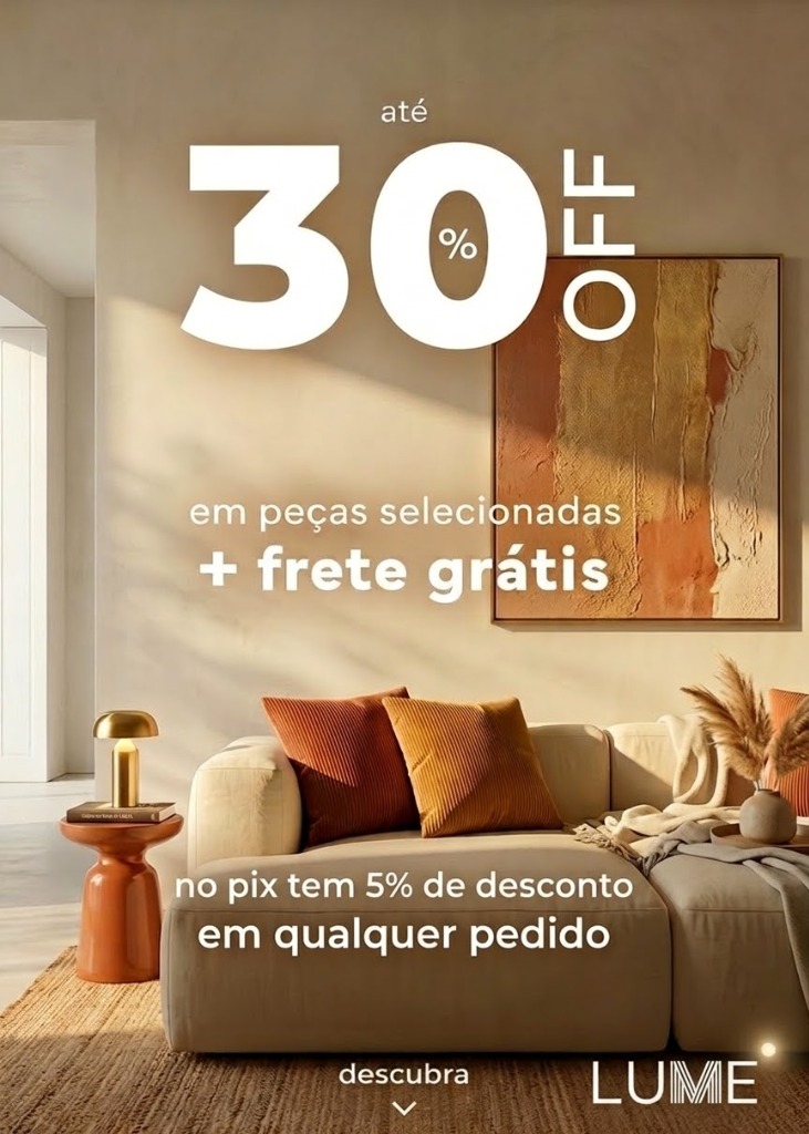 Até 30% OFF em peças selecionadas + Frete Grátis - Lume Brazil